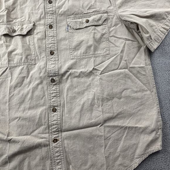 Carhartt Shirt Adult Extra Large Tan Brown Button Up Short Sleeve Workwear Men's - Picture 5 of 16